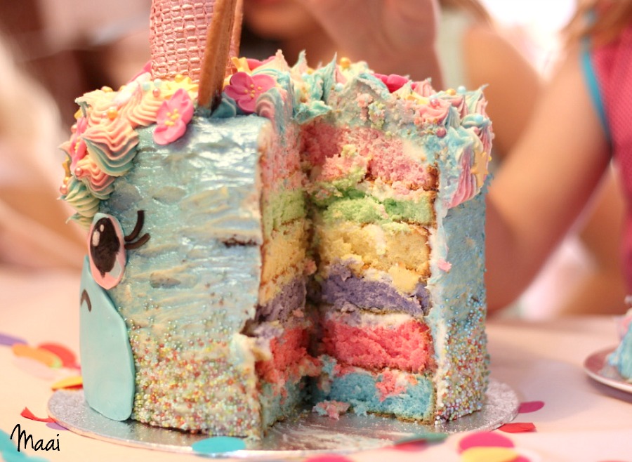 unicorn rainbow cake, regenboogcake, eenhoorntaart